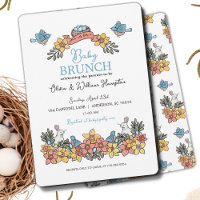 Inbjudan till Springtime Brunch Baby Shower