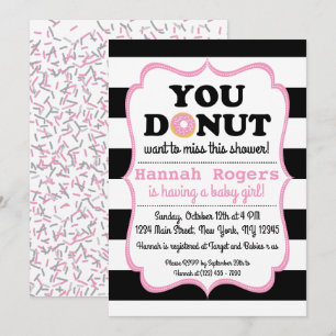 Inbjudan till Sprinkle Donut Baby Shower