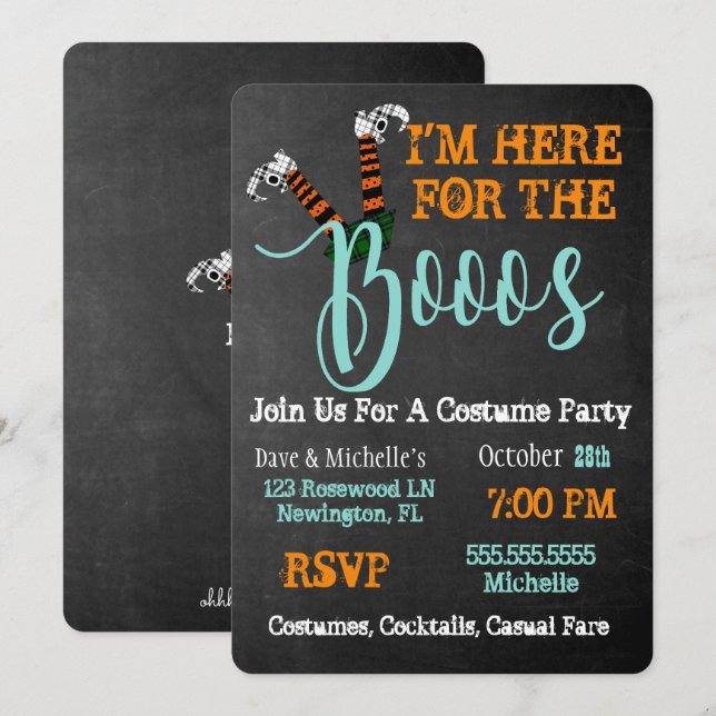 Inbjudan till Sprit och Boos Halloween fest (Fram/baksida)