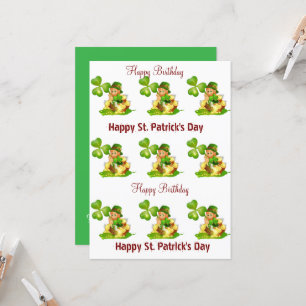 Inbjudan till St. Patrick-Day Grattis på födelseda