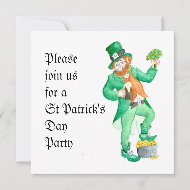 Inbjudan till St patrick's day (Framsida)