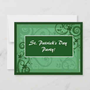 Inbjudan till St patrick's day av fester med fonde