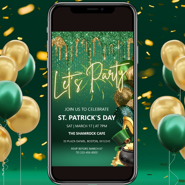 Inbjudan till st patrick's day av flytande part (Skapare uppladdad)