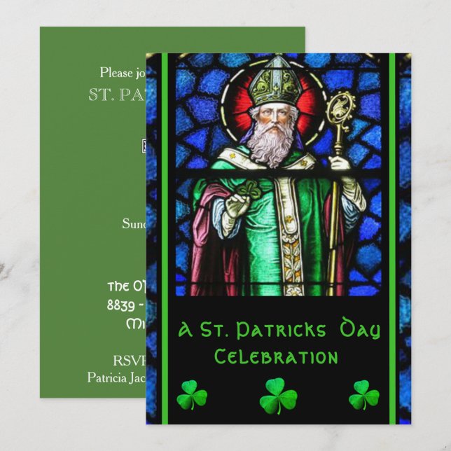 Inbjudan till St. Patricks Day Firande (Fram/baksida)