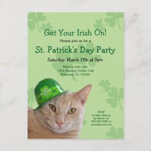 Inbjudan till St. Patrick's Day-firande med irländ Vykort