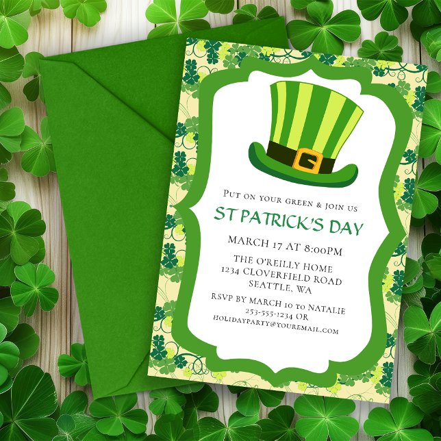 Inbjudan till st patricks day Irish Party (St Patrick's Day Irish Party Invitation)