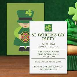 Inbjudan till St patrick's day Leprechaun