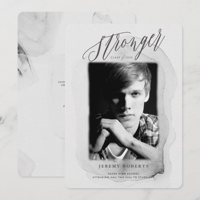 Inbjudan till starkare klass Studenten (Fram/baksida)