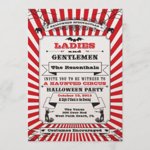 Inbjudan till Steampunk Circus Halloween fest
