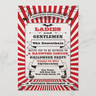 Inbjudan till Steampunk Circus Halloween fest