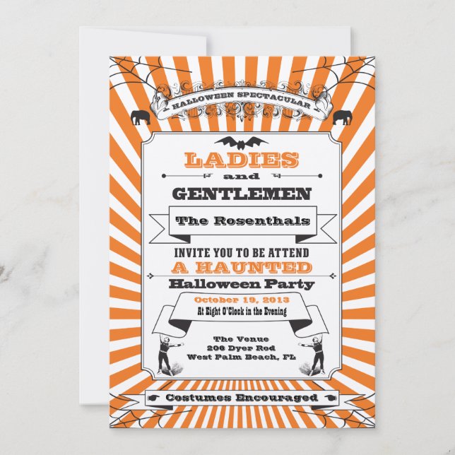 Inbjudan till Steampunk Halloween fest (Framsida)