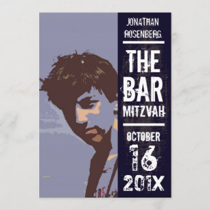 Inbjudan till Sten Band Pub Mitzvah i svart