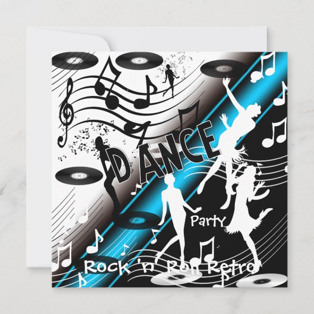 Inbjudan till Sten n Roll Retro Dance Party (Framsida)