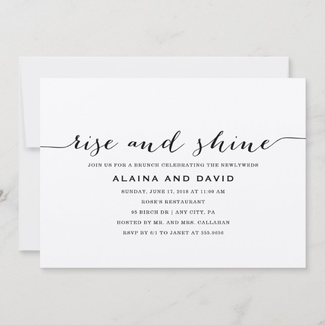 Inbjudan till stiga upp och Shine Brunch - Kraft (Framsida)