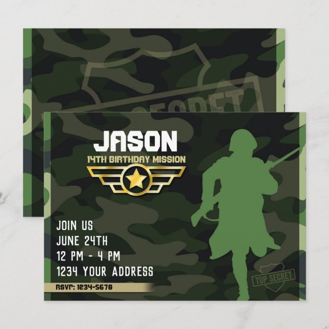 Inbjudan till Stil-partiet (Fram/baksida)