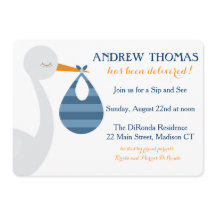 Inbjudan till Stork Baby/Baby-meddelande