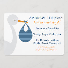 Inbjudan till Stork Baby/Baby-meddelande