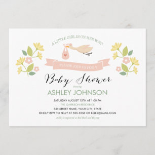Inbjudan till Stork Baby Shower