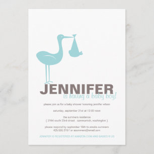 Inbjudan till Stork Baby Shower