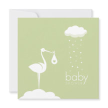 Inbjudan till Stork Delivery Neutralt Baby Shower