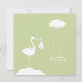 Inbjudan till Stork Delivery Neutralt Baby Shower