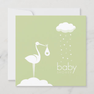 Inbjudan till Stork Delivery Neutralt Baby Shower