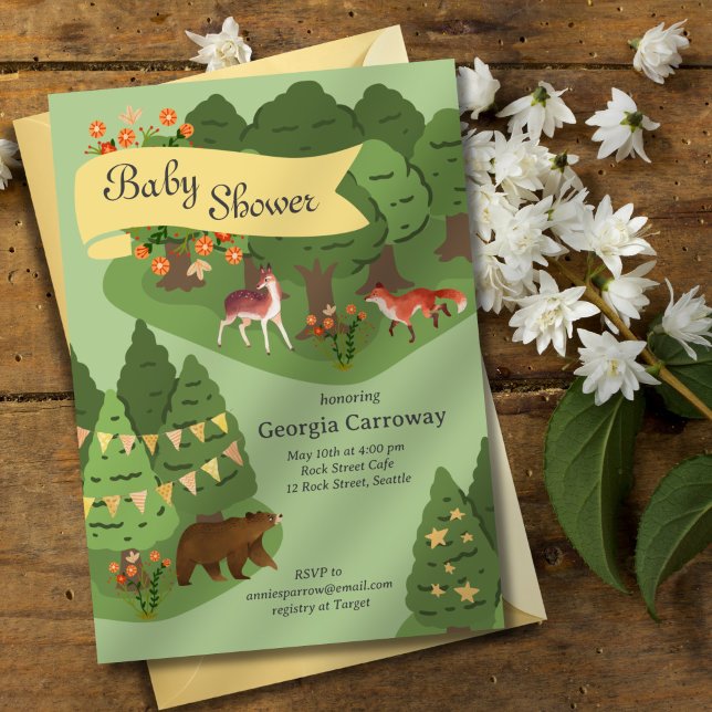 Inbjudan till Storybook Forest Baby Shower (Skapare uppladdad)
