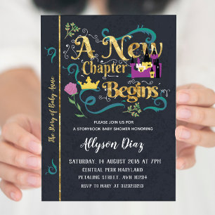 Inbjudan till Storybook sagor Baby Shower