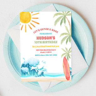 Inbjudan till strandfödelsedagsfest