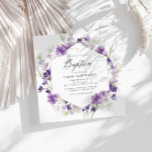inbjudan till studentblommigt-baptism<br><div class="desc">vacker lavender-vattenfärgsdesign för blommigt ramar. Texten och formuleringen kan anpassas tillsammans med andra funktioner i denna design.</div>