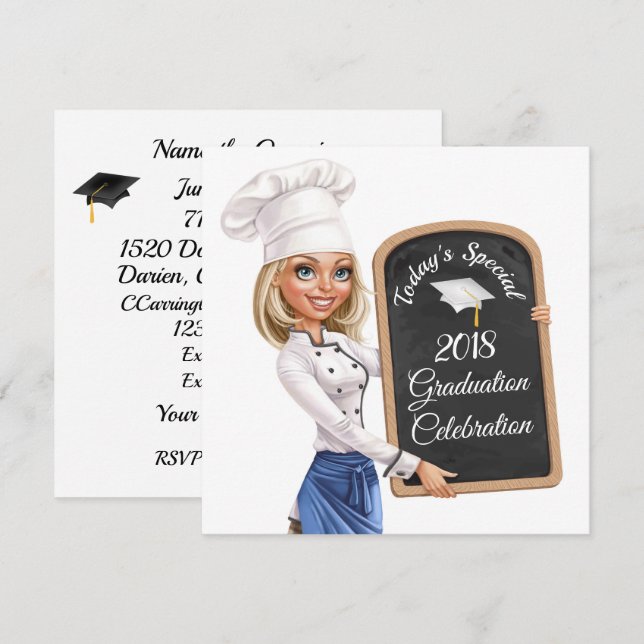 Inbjudan till studenten (Fram/baksida)