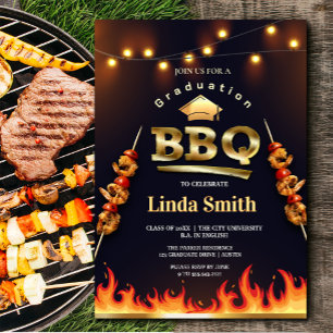 Inbjudan till Studenten BBQ-part Flame & Skewer