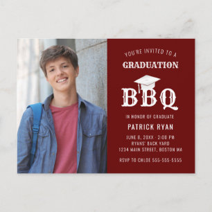Inbjudan till Studenten BBQ-Party Red White Photo-