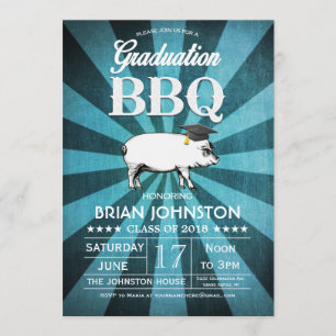 Inbjudan till Studenten BBQ (Turquise Blue)