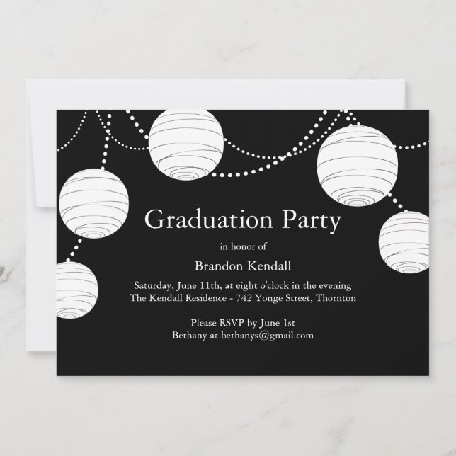 Inbjudan till Studenten för svarta Party (Framsida)