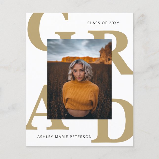 Inbjudan till Studenten i budgetklassfotofoto (Framsida)