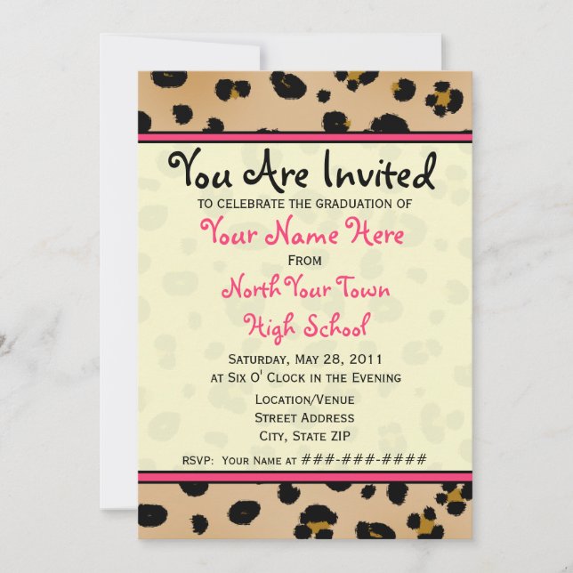 Inbjudan till Studenten - leopardklass 2011 (Framsida)