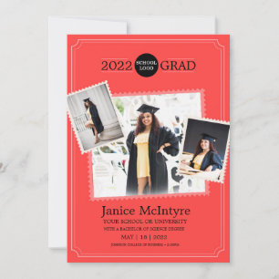 Inbjudan till studenten med fotorött