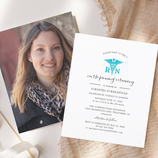 Inbjudan till studenten Nurse Pinning Ceremony 202 (Graduation Nurse Pinning Ceremony 2025 Invitation)