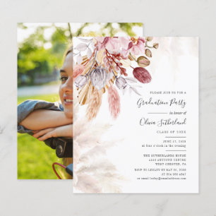 Inbjudan till studenten Pampas Grass Photo Party