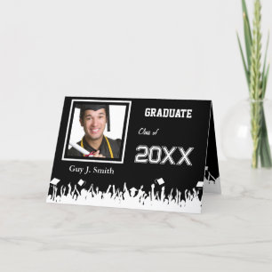 Inbjudan till studenten till ditt foto-Silhouette-