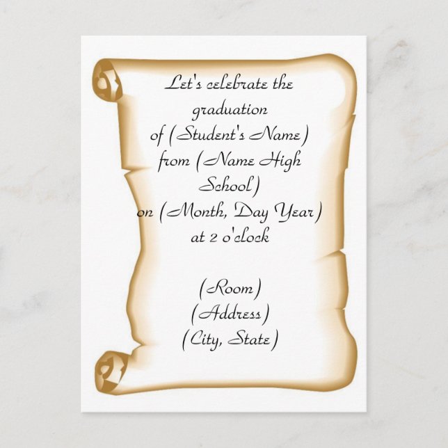 Inbjudan till studentfest (Framsida)