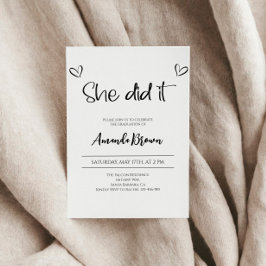 Inbjudan till studentfest, 2024 Grad Inbjudan