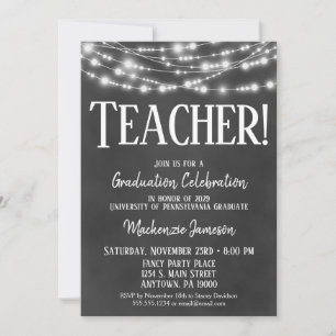 Inbjudan till Studentfest av Chalkboard Teacher