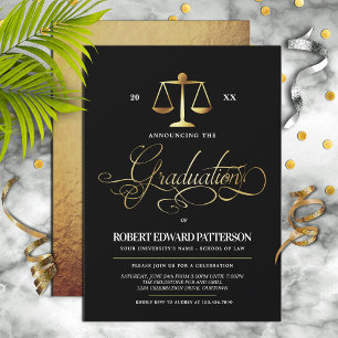 Inbjudan till Studentfest av elegant Law School