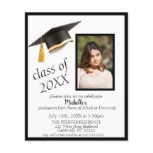 Inbjudan till Studentfest av foto Grad-sockel