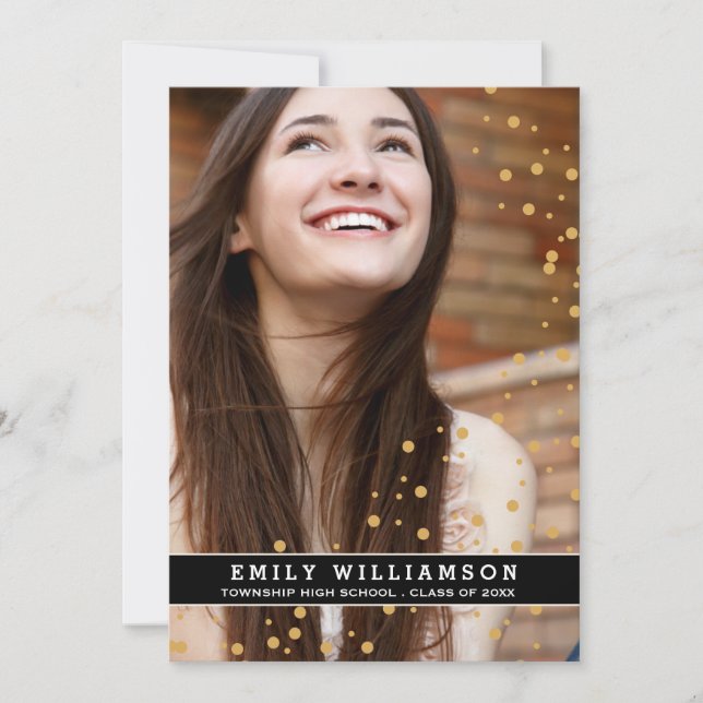 Inbjudan till Studentfest av fotoglam från Guld Do (Framsida)