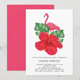 Inbjudan till Studentfest av Hibiscus och Flamingo