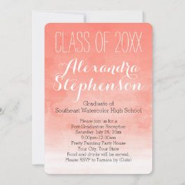 Inbjudan till Studentfest av korallpersikofärgad v