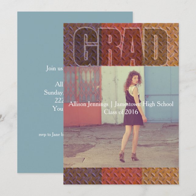 Inbjudan till Studentfest av Metall Urban-foto (Fram/baksida)